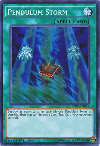 Yu-Gi-Oh Card - PEVO-EN035 - PENDULUM STORM (super rare holo): BBToyStore.com - Toys, Plush, Trading Cards, Action Figures & Games online retail store shop sale Yu-Gi-Oh Card - PEVO-EN035 - PENDULUM STORM (super rare holo): BBToyStore.com - Toys, Plush, Trading Cards, Action Figures & Games online retail store shop sale
