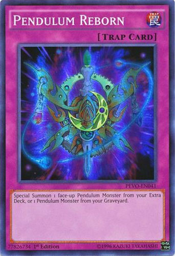 Yu-Gi-Oh Card - PEVO-EN041 - PENDULUM REBORN (super rare holo):  BBToyStore.com - Toys, Plush, Trading Cards, Action Figures & Games online  retail store shop sale