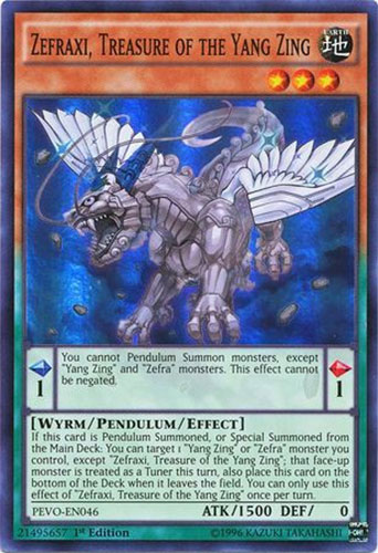 Yu-Gi-Oh Card - PEVO-EN046 - ZEFRAXI, TREASURE OF THE YANG ZING (super rare holo): BBToyStore.com - Toys, Plush, Trading Cards, Action Figures & Games online retail store shop sale Yu-Gi-Oh Card - PEVO-EN046 - ZEFRAXI, TREASURE OF THE YANG ZING (super rare holo): BBToyStore.com - Toys, Plush, Trading Cards, Action Figures & Games online retail store shop sale