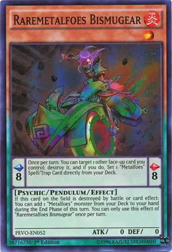 Yu-Gi-Oh Card - PEVO-EN052 - RAREMETALFOES BISMUGEAR (super rare holo):  BBToyStore.com - Toys, Plush, Trading Cards, Action Figures & Games online  retail store shop sale