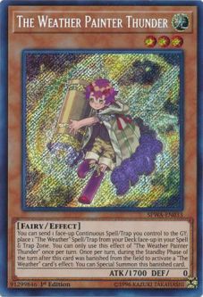 Yu-Gi-Oh Card - SPWA-EN032 - THE WEATHER PAINTER THUNDER (super rare holo)