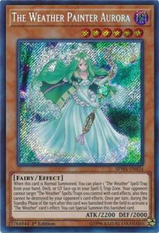 Yu-Gi-Oh Card - SPWA-EN034 - THE WEATHER PAINTER AURORA (secret rare holo)