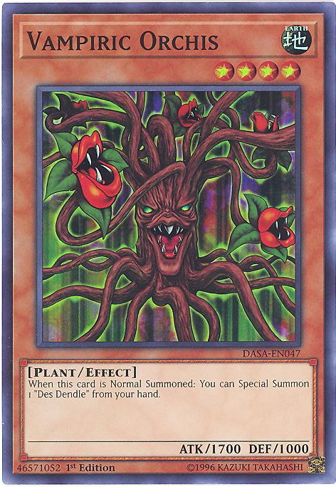 Yu-Gi-Oh Card - DASA-EN047 - VAMPIRIC ORCHIS (super rare holo)