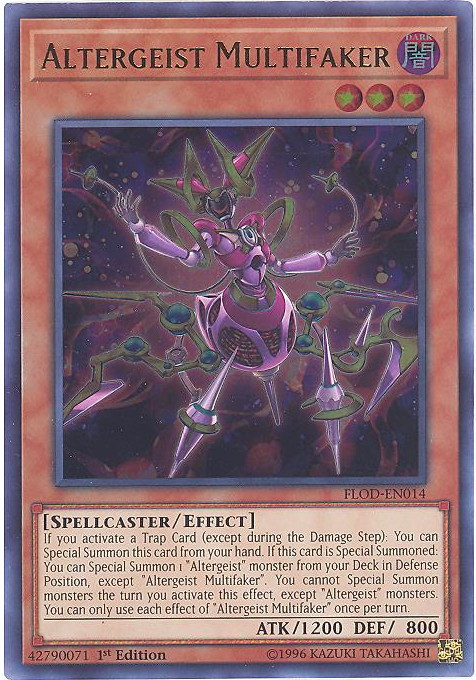 Yu-Gi-Oh Card - FLOD-EN014 - ALTERGEIST MULTIFAKER (ultra rare holo):  BBToyStore.com - Toys, Plush, Trading Cards, Action Figures & Games online  retail store shop sale