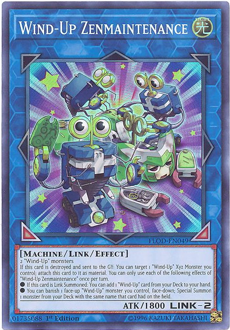 Yu-Gi-Oh Card - FLOD-EN049 - WIND-UP ZENMAINTENANCE (super rare holo):  BBToyStore.com - Toys, Plush, Trading Cards, Action Figures & Games online  retail store shop sale