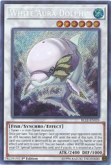 Yu-Gi-Oh Card - BLLR-EN019 - WHITE AURA DOLPHIN (secret rare holo)