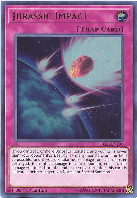 jurassic world yugioh card Yu-Gi-Oh Jurassic Impact BLLR-EN030