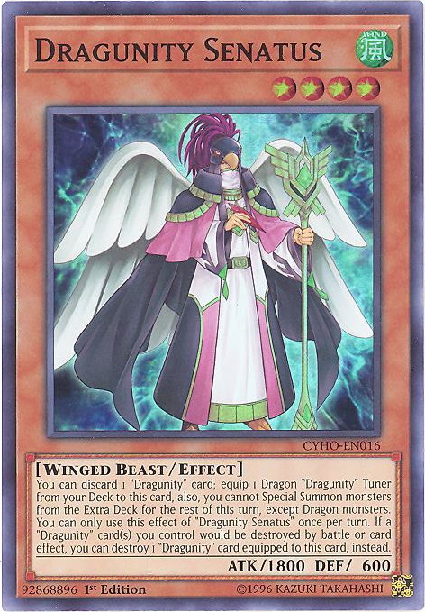Yu-Gi-Oh Card - CYHO-EN016 - DRAGUNITY SENATUS (super rare holo): BBToyStore.com - Toys, Plush, Trading Cards, Action Figures & Games online retail store shop sale Yu-Gi-Oh Card - CYHO-EN016 - DRAGUNITY SENATUS (super rare holo): BBToyStore.com - Toys, Plush, Trading Cards, Action Figures & Games online retail store shop sale