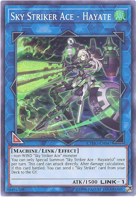 Yu-Gi-Oh! Sky Striker Ace - Hayate - CYHO-EN047 - Super Rare - Unlimited Edition - Aus Cybernetic Horizon Booster