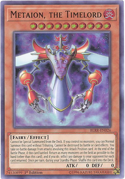 Yu-Gi-Oh Card - BLRR-EN026 - METAION, THE TIMELORD (ultra rare holo): BBToyStore.com - Toys, Plush, Trading Cards, Action Figures & Games online retail store shop sale Yu-Gi-Oh Card - BLRR-EN026 - METAION, THE TIMELORD (ultra rare holo): BBToyStore.com - Toys, Plush, Trading Cards, Action Figures & Games online retail store shop sale