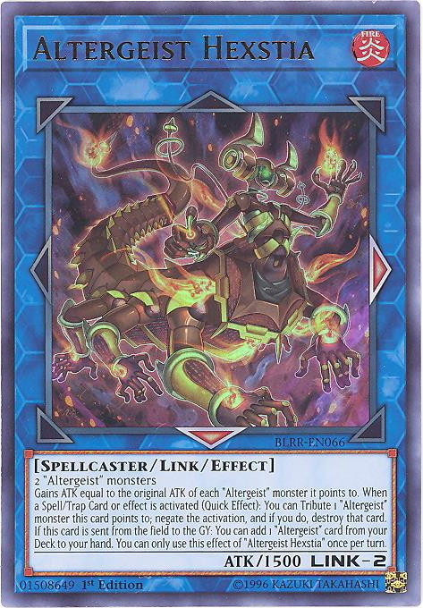 BLRR-EN066 Altergeist Hexstia Ultra Rare 1st Edition Mint YuGiOh Card