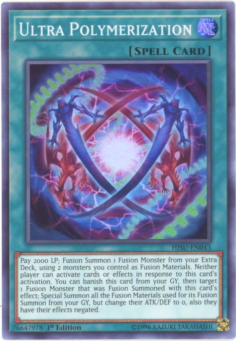 Yu-Gi-Oh Card - HISU-EN043 - ULTRA POLYMERIZATION (super rare holo ...