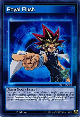 Yu-Gi-Oh Card - SBLS-ENS04 - ROYAL FLUSH (super rare holo)