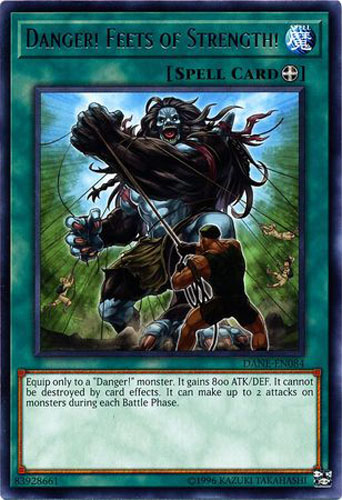 danger yugioh cards Yu-Gi-Oh! - Savage Strike TypeReptile / Effect Monster AttributeDARK Level / Rank3 ATK / DEF1300 Card TextYou can reveal this card in your hand Yu-Gi-Oh Card - DANE-EN084 -