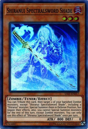 Yu-Gi-Oh Card - SAST-EN017 - SHIRANUI SPECTRALSWORD SHADE (super rare  holo): BBToyStore.com - Toys, Plush, Trading Cards, Action Figures & Games  online retail store shop sale