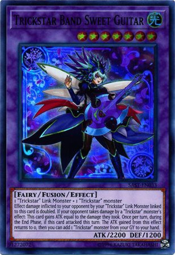 Yu-Gi-Oh Card - SAST-EN033 - TRICKSTAR BAND SWEET GUITAR (super rare ...