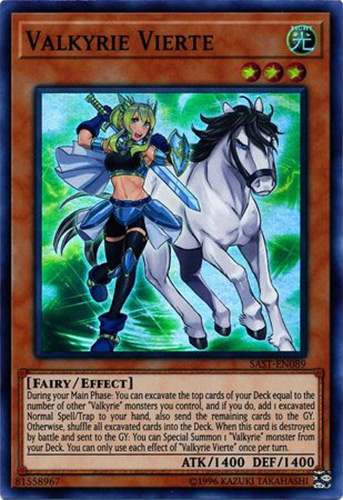 Yu-Gi-Oh Card - SAST-EN089 - VALKYRIE VIERTE (super rare holo ...