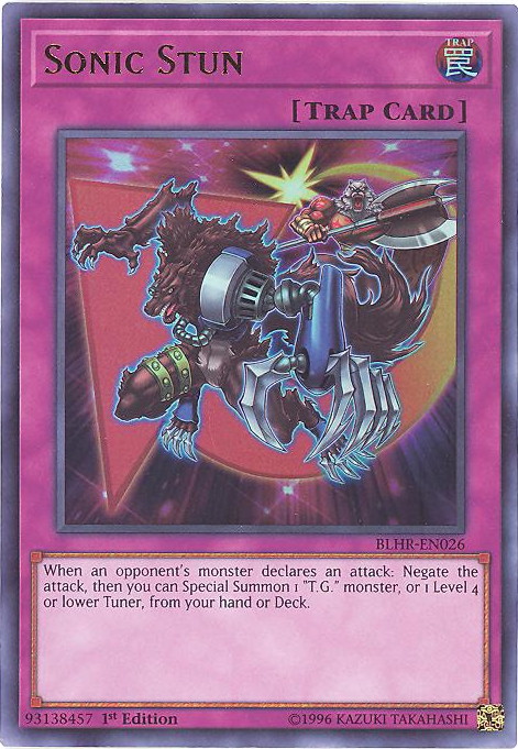 Yu-Gi-Oh Card - BLHR-EN026 - SONIC STUN (ultra rare holo): BBToyStore.com -  Toys, Plush, Trading Cards, Action Figures & Games online retail store shop  sale