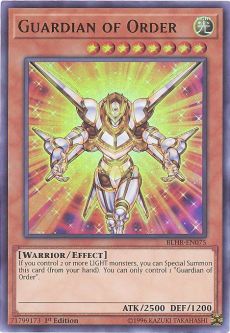 Yu-Gi-Oh Card - BLHR-EN075 - GUARDIAN OF ORDER (ultra rare holo)