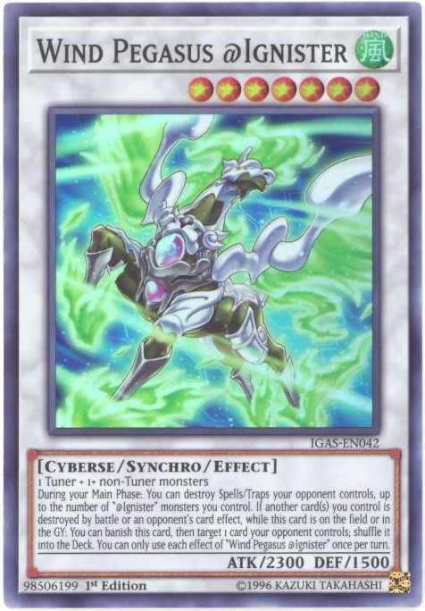 Yu-Gi-Oh Card - IGAS-EN042 - WIND PEGASUS @IGNISTER (super rare holo)