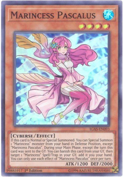 Yu-Gi-Oh Card - IGAS-EN093 - MARINCESS PASCALUS (super rare holo) Yu-Gi-Oh Card - IGAS-EN093 - MARINCESS PASCALUS (super rare holo)