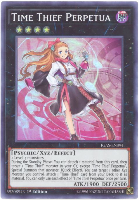 Yu-Gi-Oh Card - IGAS-EN094 - TIME THIEF PERPETUA (super rare holo): BBToyStore.com - Toys, Plush, Trading Cards, Action Figures & Games online retail store shop sale Yu-Gi-Oh Card - IGAS-EN094 - TIME THIEF PERPETUA (super rare holo): BBToyStore.com - Toys, Plush, Trading Cards, Action Figures & Games online retail store shop sale