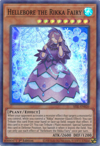 rikka cards yugioh Mudan the Fairy SESL-EN017 1st Edition Secret Rare Near M add 1 Plant monster Rikka - Yugipedia