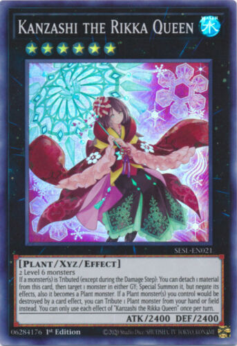 Yu-Gi-Oh Card - SESL-EN021 - KANZASHI THE RIKKA QUEEN (super