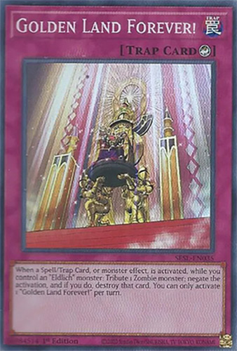 yugioh land cards Yu-Gi-Oh Card - SESL-EN035 - GOLDEN LAND FOREVER! (super rare holo):  BBToyStore.com