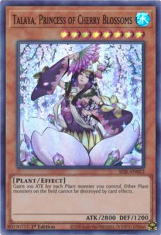 Yu-Gi-Oh Card - SESL-EN052 - TALAYA, PRINCESS OF CHERRY BLOSSOMS (super rare holo)