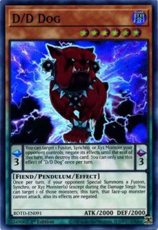 Yu-Gi-Oh Card - ROTD-EN091 - D/D DOG (super rare holo)