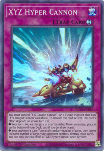 KICO-EN010 XYZ Hyper Cannon Super Rare 1st Edition Mint YuGiOh Card