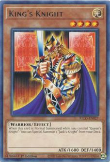 Yu-Gi-Oh Card - KICO-EN027 - KING'S KNIGHT (rare)