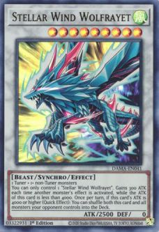 Yu-Gi-Oh Card - DAMA-EN041 - STELLAR WIND WOLFRAYET (ultra rare holo)