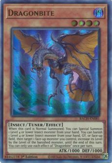 Yu-Gi-Oh Card - BACH-EN081 - DRAGONBITE (ultra rare holo)