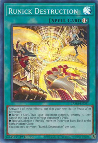 Yu-Gi-Oh Card - TAMA-EN031 - RUNICK DESTRUCTION (super rare holo ...