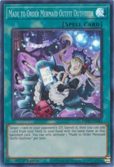 Yu-Gi-Oh Card - PHHY-EN085 - MADE TO ORDER MERMAID OUTFIT OUTFITTER (super rare holo)