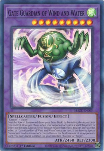 Yu-Gi-Oh Card - MAZE-EN005 - GATE GUARDIAN OF WIND AND WATER (super rare holo): BBToyStore.com - Toys, Plush, Trading Cards, Action Figures & Games online retail store shop sale Yu-Gi-Oh Card - MAZE-EN005 - GATE GUARDIAN OF WIND AND WATER (super rare holo): BBToyStore.com - Toys, Plush, Trading Cards, Action Figures & Games online retail store shop sale