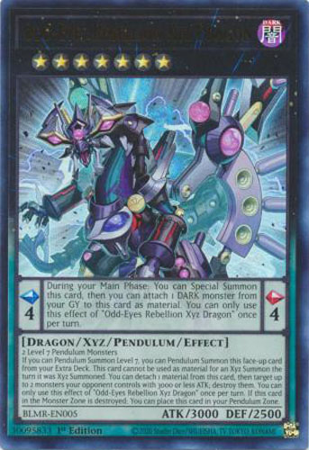 Yu-Gi-Oh Card - BLMR-EN005 - ODD-EYES REBELLION XYZ DRAGON (ultra rare  holo): BBToyStore.com - Toys, Plush, Trading Cards, Action Figures & Games  online retail store shop sale