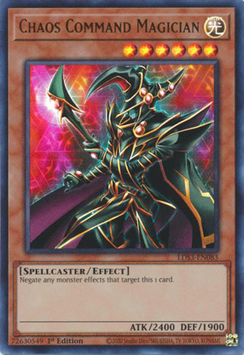 Yu-Gi-Oh Card - LDS3-EN083 - CHAOS COMMAND MAGICIAN (ultra rare holo)