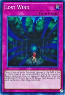 Yu-Gi-Oh Card - OP05-EN012 - LOST WIND (super rare holo)