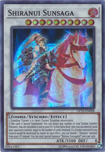 Yu-Gi-Oh Card - OP10-EN008 - SHIRANUI SUNSAGA (super rare holo):  BBToyStore.com - Toys, Plush, Trading Cards, Action Figures & Games online  retail store shop sale