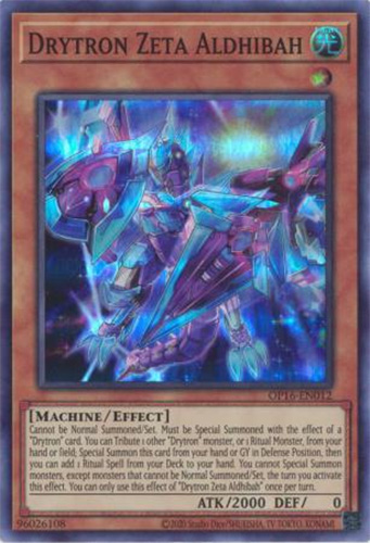 Yu-Gi-Oh Card - OP16-EN012 - DRYTRON ZETA ALDHIBAH (super rare holo):  BBToyStore.com - Toys, Plush, Trading Cards, Action Figures & Games online  retail store shop sale