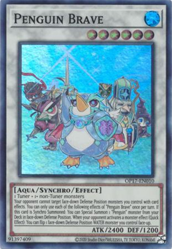 Yu-Gi-Oh Card - OP17-EN010 - PENGUIN BRAVE (super rare holo):  BBToyStore.com - Toys, Plush, Trading Cards, Action Figures & Games online  retail store shop sale