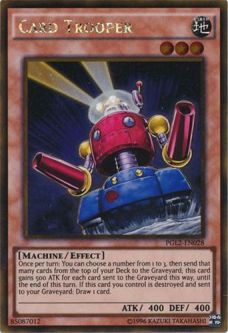 Yu-Gi-Oh Card - PGL2-EN028 - CARD TROOPER (gold secret rare holo)