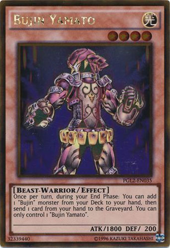 Yu-Gi-Oh Card - PGL2-EN035 - BUJIN YAMATO (gold secret rare holo): BBToyStore.com - Toys, Plush, Trading Cards, Action Figures & Games online retail store shop sale Yu-Gi-Oh Card - PGL2-EN035 - BUJIN YAMATO (gold secret rare holo): BBToyStore.com - Toys, Plush, Trading Cards, Action Figures & Games online retail store shop sale
