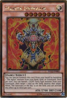 Yu-Gi-Oh Card - PGL2-EN082 - MASTER HYPERION (gold secret rare holo)