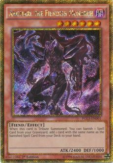 Yu-Gi-Oh Card - PGL3-EN001 - ANGMARL THE FIENDISH MONARCH (gold secret rare holo)