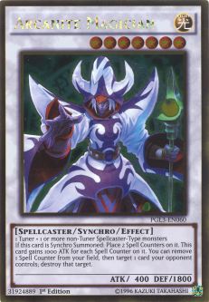 Yu-Gi-Oh Card - PGL3-EN060 - ARCANITE MAGICIAN (gold rare holo)