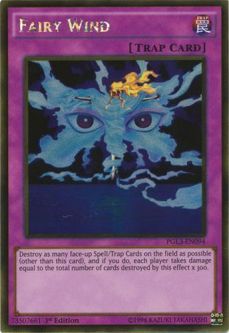 Yu-Gi-Oh Card - PGL3-EN094 - FAIRY WIND (gold rare holo)